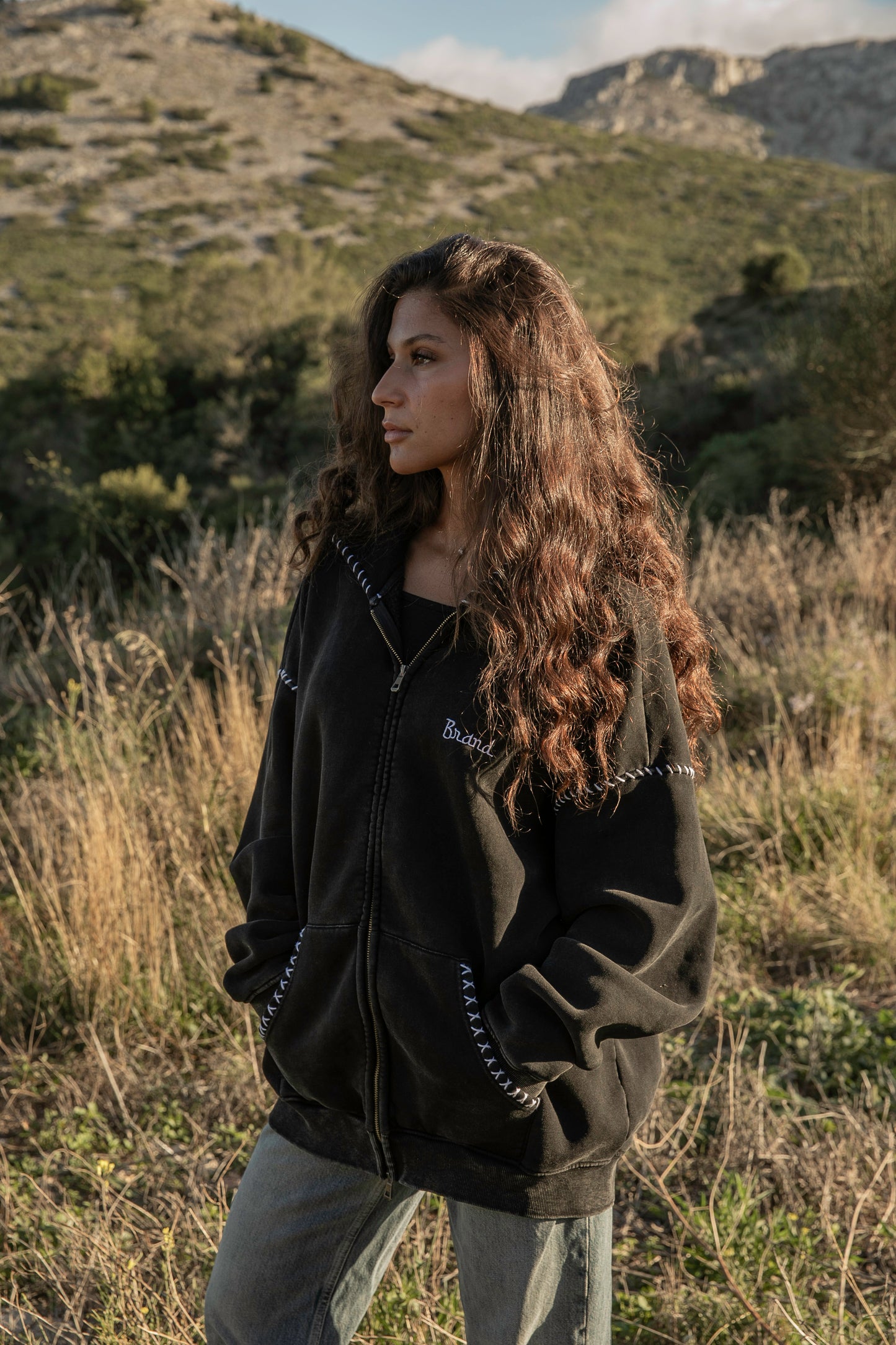 Veste zippée noire